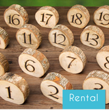 David Tutera™ Rustic Wedding Wood Slice Table Numbers
