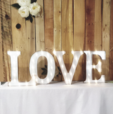 LOVE in Marquee Letters