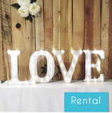 LOVE in Marquee Letters