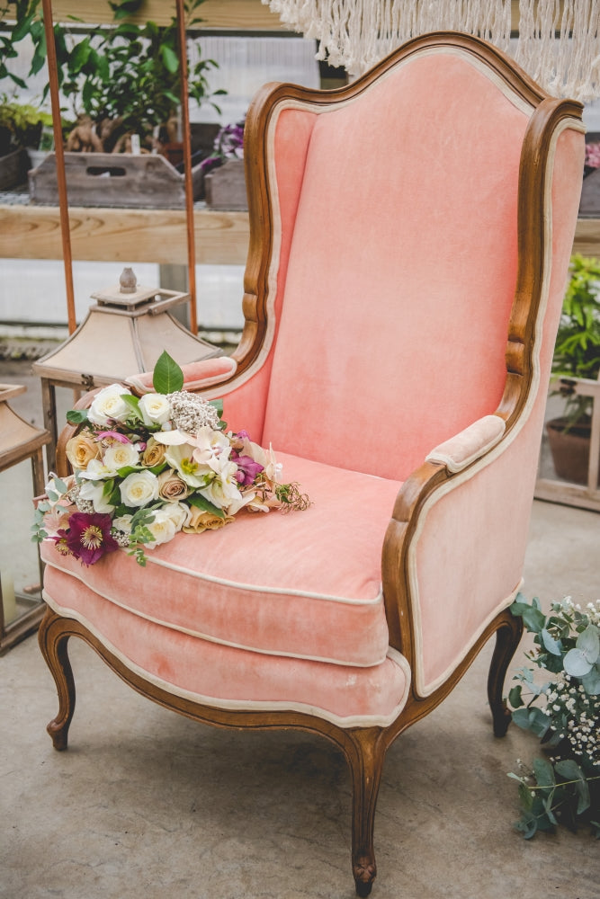 Vintage Accent Chair  Pink – Stylized Events