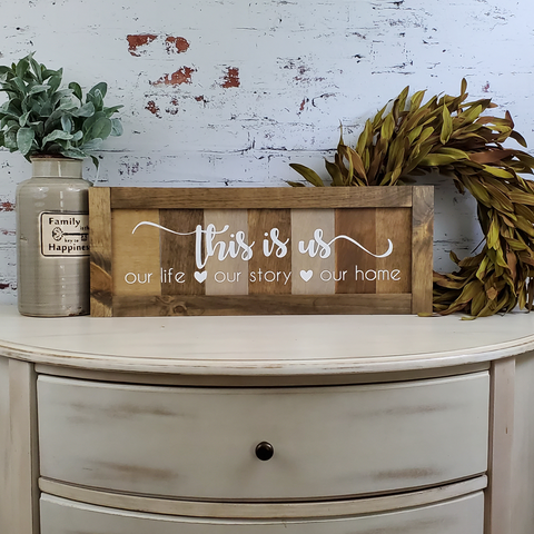 Farmhouse Sign | This is Us - Slatted | 2 Feet Long