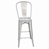 Industrial Barstool with Back