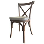Cross Back Chair | Wood Tone