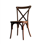 Cross Back Chair | Wood Tone