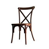 Cross Back Chair | Wood Tone