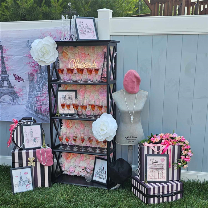 Bookcase Banner Roses Flower Wall Bookcase – Stylized Events