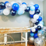 Balloon Garland Kit | Blue & Silver
