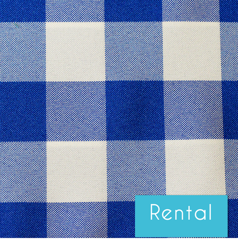 Linens | Blue & White Check | Polyester