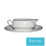 GRAVY BOAT & OVAL PLATE | GOLD BAND