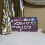 Decorative Wood Plaque | Wonderful Time of the Year