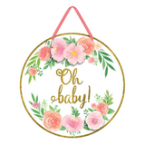 Floral Oh Baby Sign