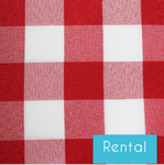 Linens | Red & White Check | Polyester