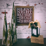 Silent Night Sign | Farmhouse Style | 16" x 16"