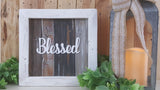 Square Framed Pallet Sign (12" x 12") | Blessed